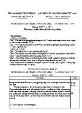 Đề thi khảo sát chất lượng giữa học kỳ II môn Khoa học tự nhiên Lớp 6 - Năm học 2016-2017 - Trường THCS Biên Giới (Có đáp án)